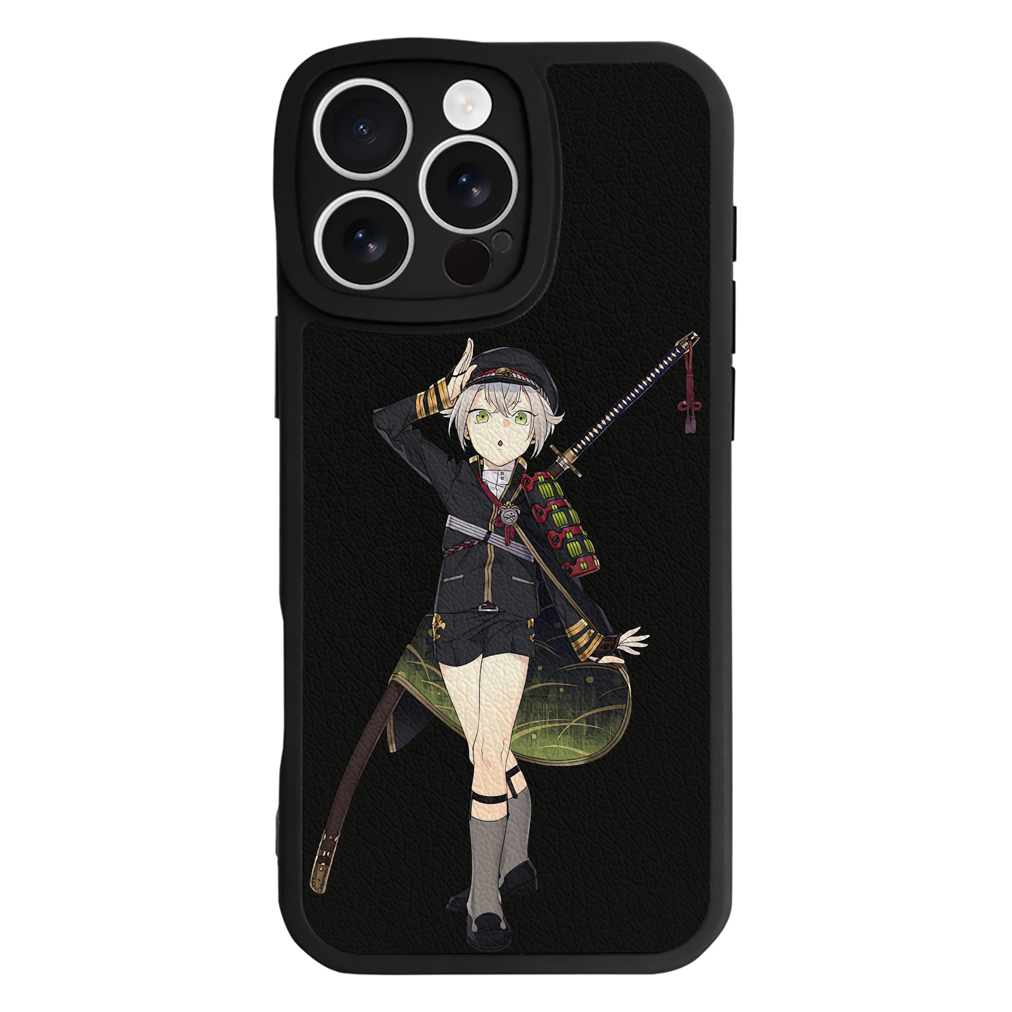 （画像用） 刀剣乱舞 Touken Ranbu 【iPhone 16シリーズ対応】シリコンスマホケース（レザー調） 材質：シリコン
